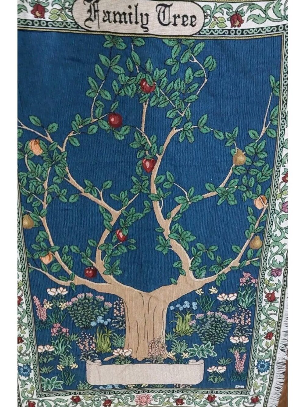 Mohawk Home Family Tree Throw Blanket Tapestry Made in USA 45"x65”